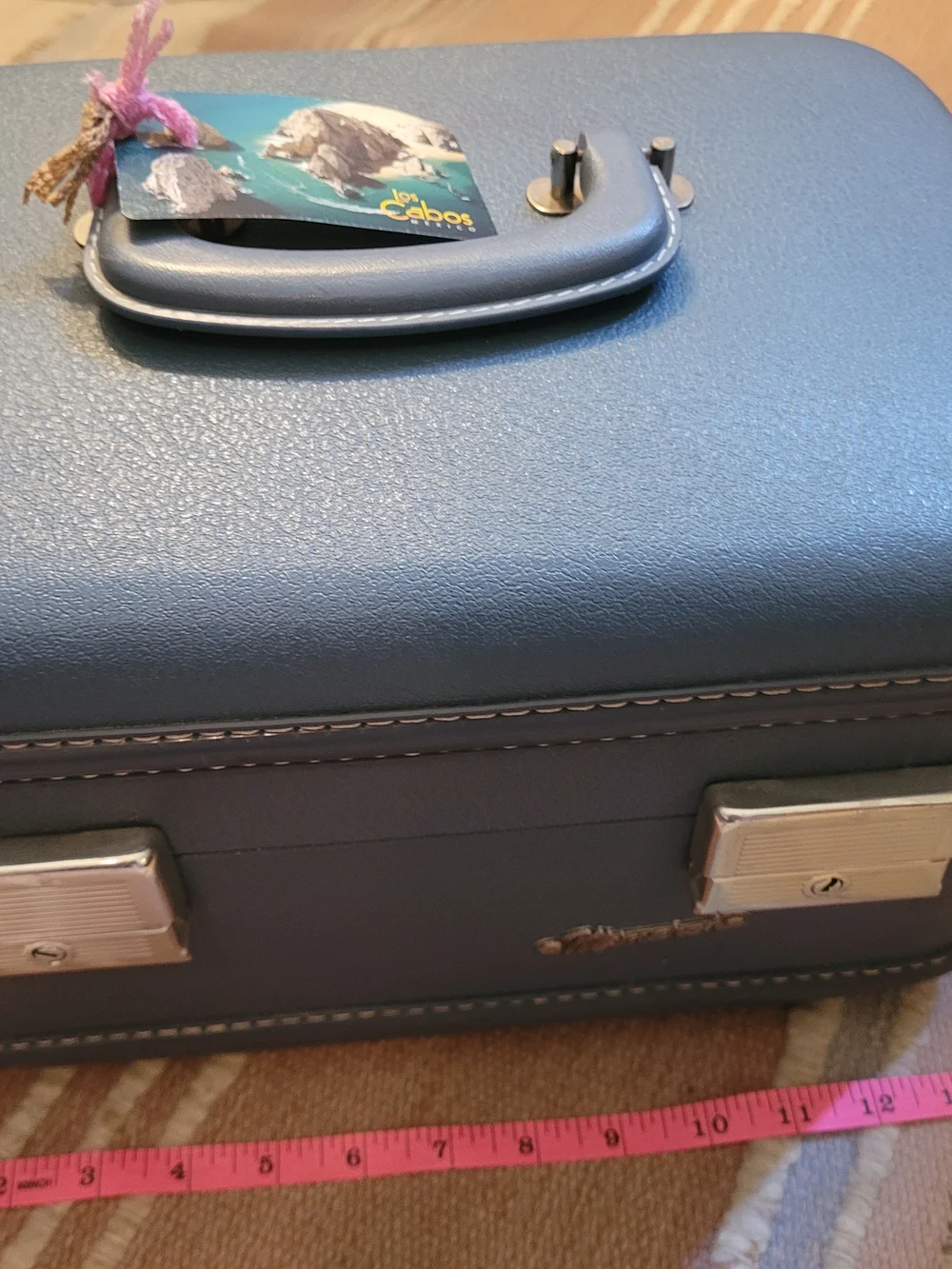 Women's Baby Blue Small Train Case, Monarch Brand, In Excellent Shape!